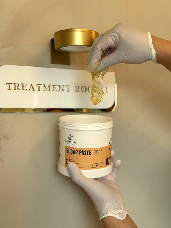 Sugaring paste at the studio